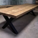 Industrial table X-Frame loft table