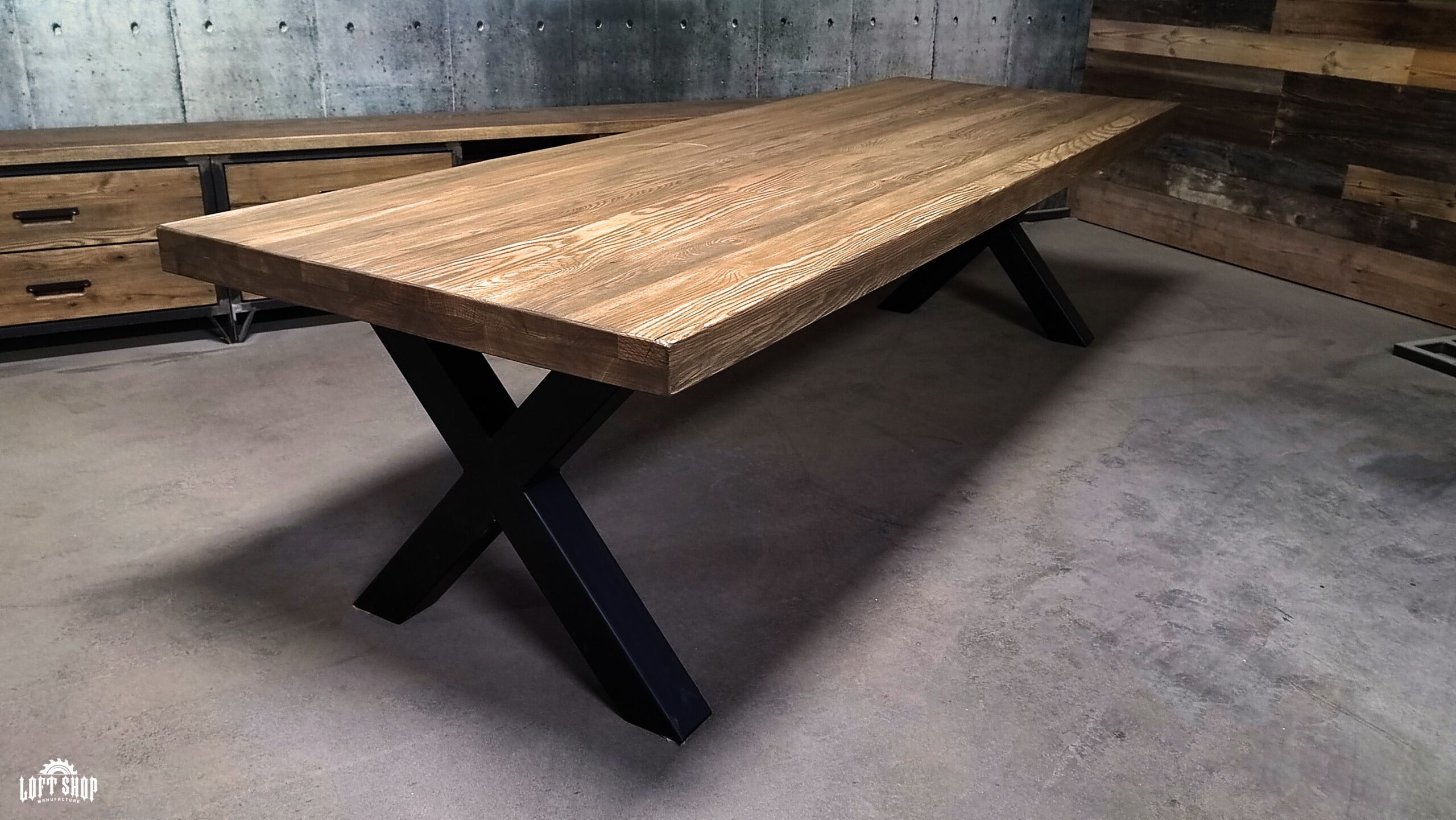 1 Industrial table X-Frame loft table - Image 1