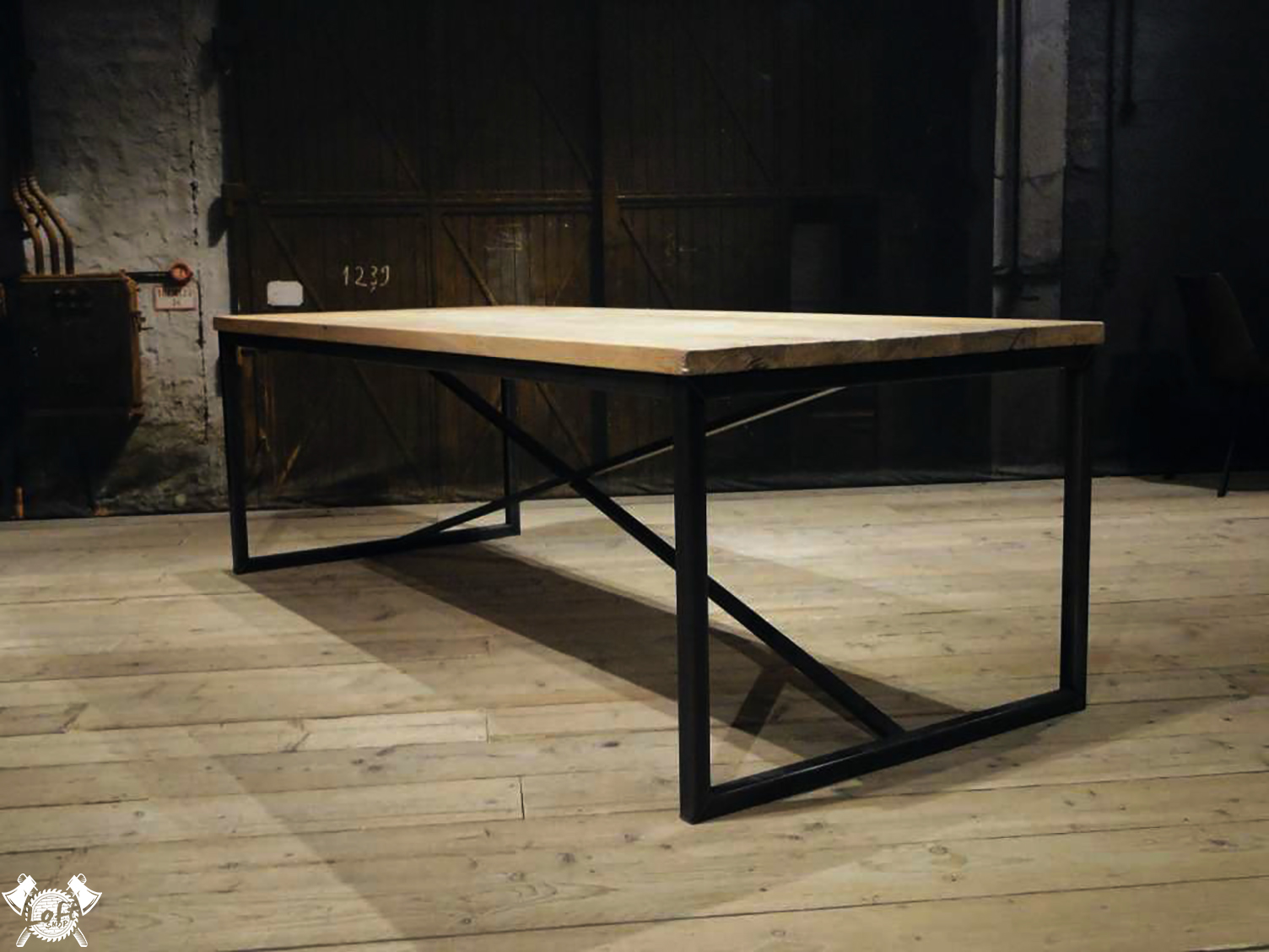 black_1 Industrial table WORKER loft table - Image 1