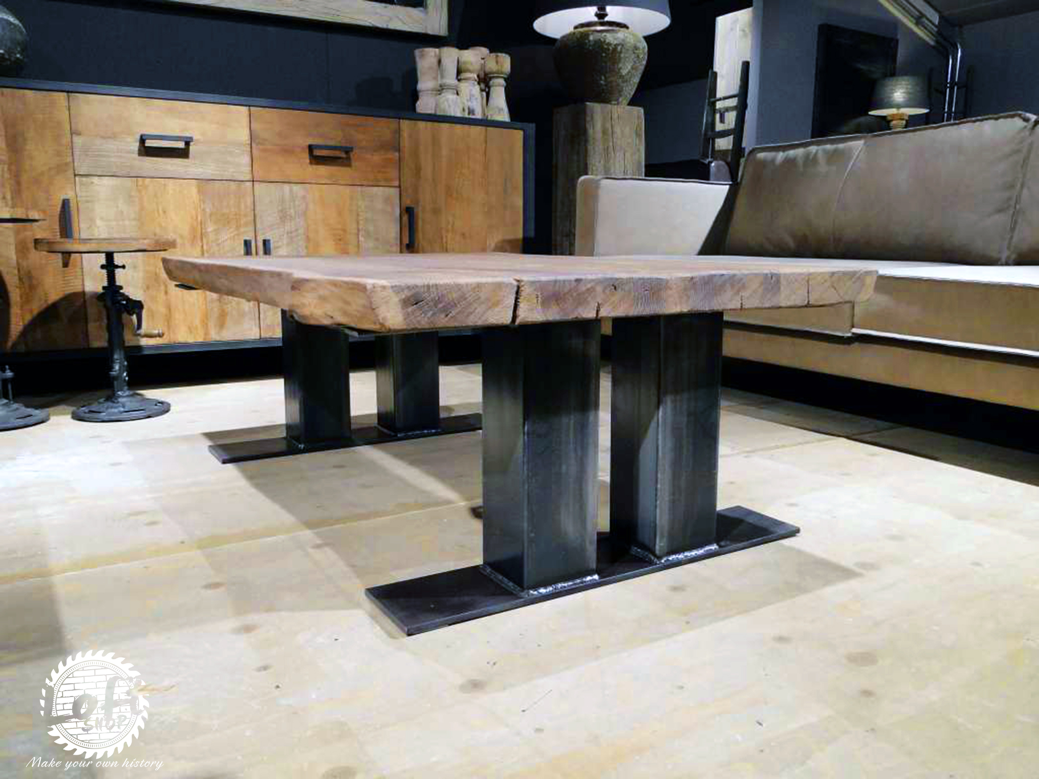 little_twin (3) Steel and wood coffee table Little TWIN - Image 1