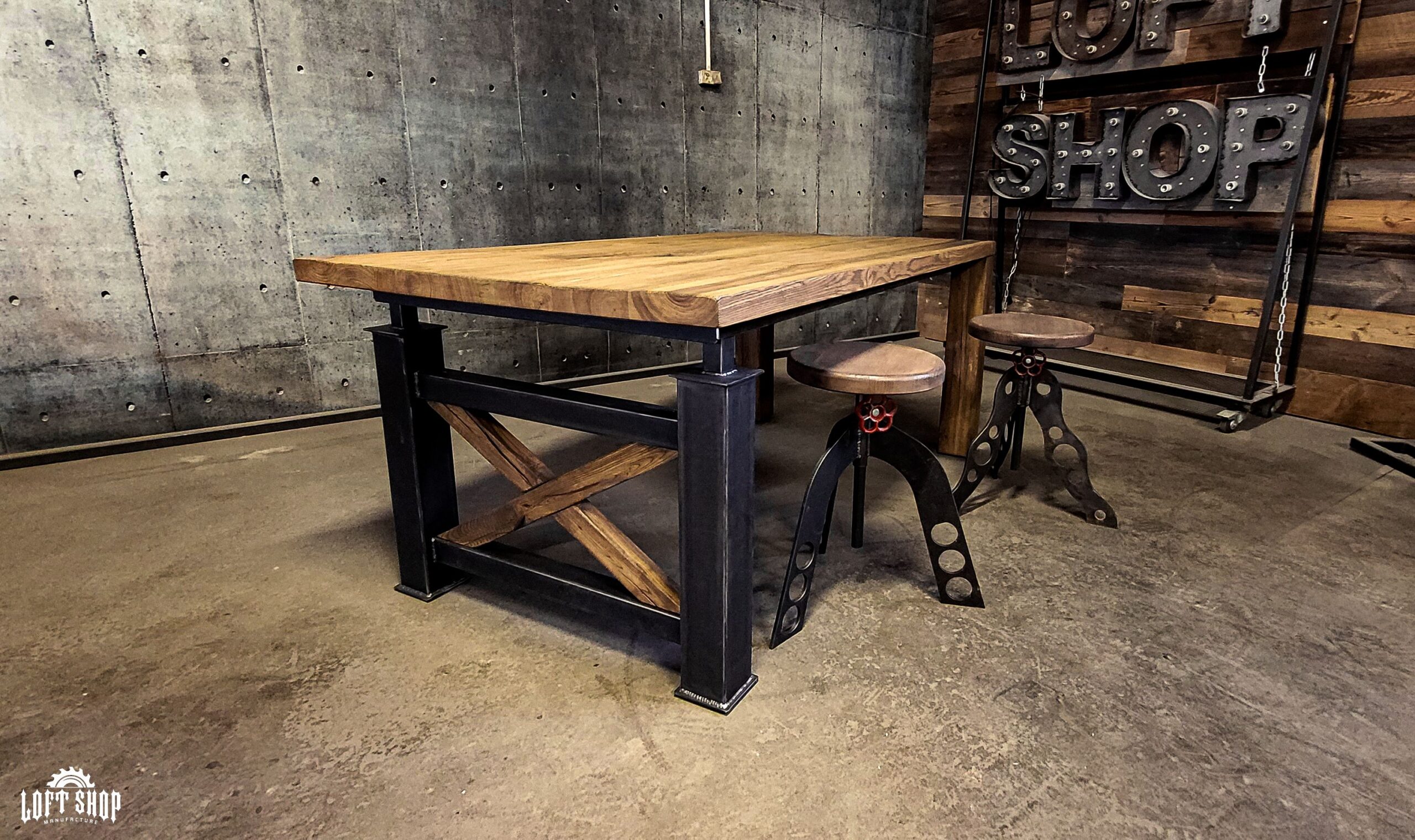 nevada_light_1 Loft table NEVADA light industrial table - Image 1