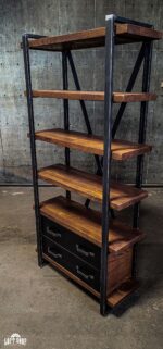 Industrial bookcase PATREX loft bookcase - Image 2