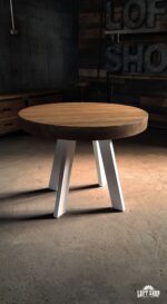 Industrial table TOSCANA round loft table - Image 2
