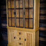 Wooden showcase PINE loft showcase