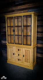 Wooden showcase PINE loft showcase